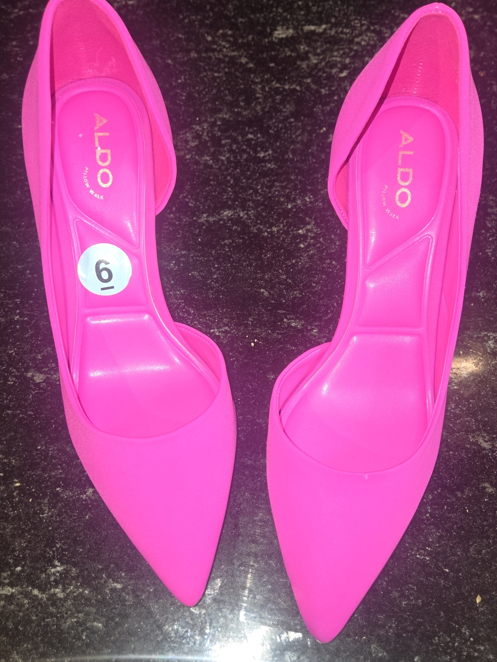 Aldo Hot Pink D'Orsay Pointed Pumps